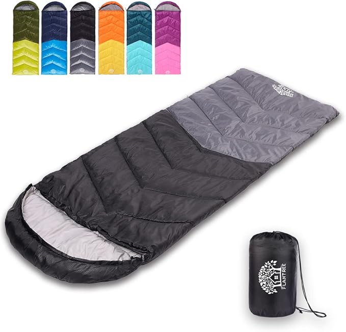 Sleeping Bag 4 Seasons Adults &amp Kids for Camping Hiking Trips Warm Cool WeatherLightweight and Waterproof with Compression BagIndoors Outdoors Activities
