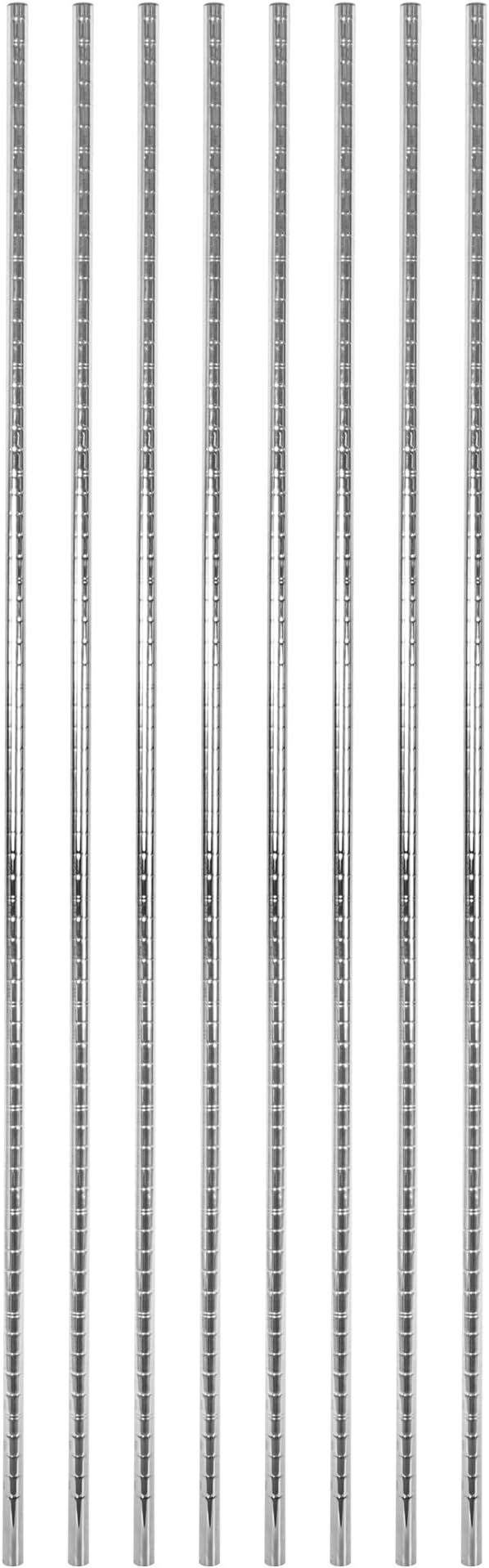 Restaurantware-Shelving Posts ONLY: Chef 101 74 Inch Mobile Shelving Posts 4 NSF Certified Chrome Poles - Shelves and Casters Sold Separately Does Not Corrode Steel Wire Poles