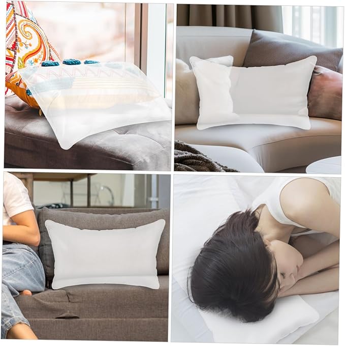 POPETPOP Inflatable Pillow Inserts for Camping Long Rectangular Portable Foldable Travel Pillow Air Bladder Support