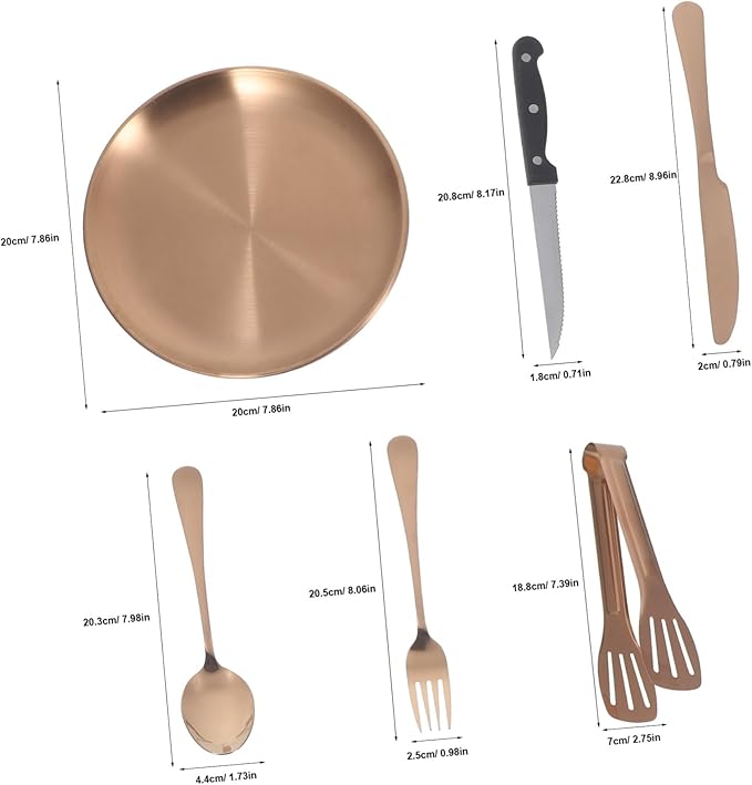 1set Stainless Steel Cutlery with Case Portable Camping Utensil Kit for Outdoor Dining Elegant Finish Includes Spoons Forks Knives Easy to Clean for Picnics and Hiking