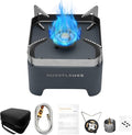 Single Burner Propane Stove Wind-Guard Camping Stove Automatic Ignition Propane Burner for Outdoor Cooking