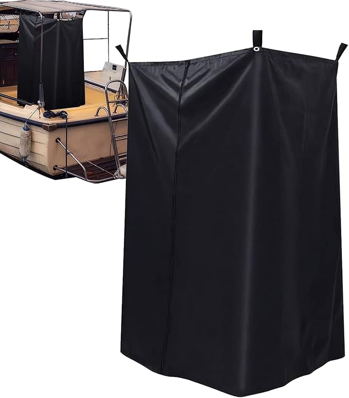 Boats Privacy Curtain Changing Room with Bag Waterproof Pontoon Tent Waterproof Portable Shower Awning Under Bimini Top Easy Up Pontoon Enclosure Partition for Pontoons