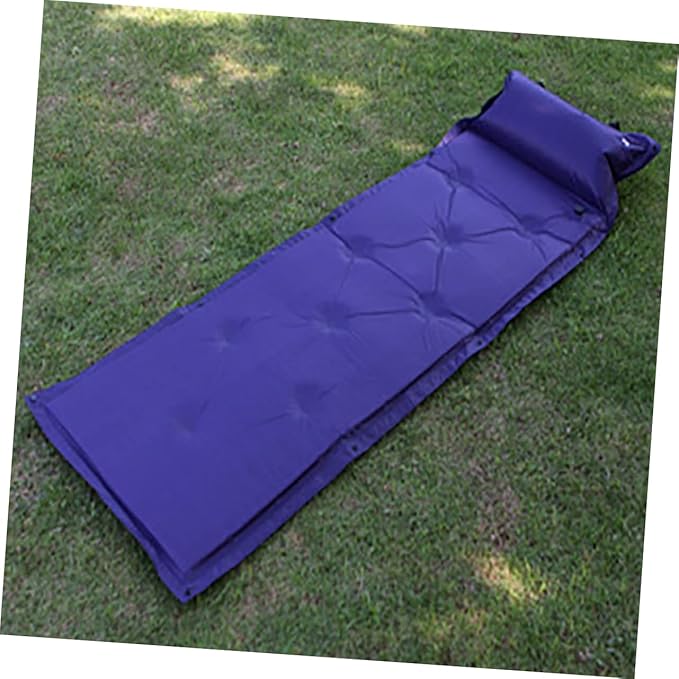 Happyyami Automatic Inflatable Camping Sleeping Pad Dampproof Wear Resistant Design for Travel Outdoor Activities with One Pillow for Easy Storage Comfort