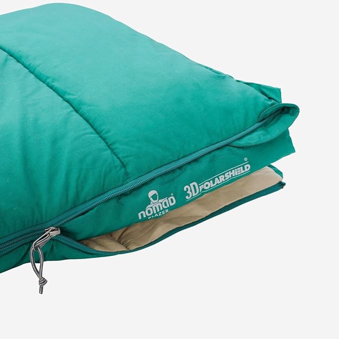 NOMAD Blazer Sleeping Bag - Premium 100% Percal Cotton Blanket Sleeping Bag for Camping and Sleepovers