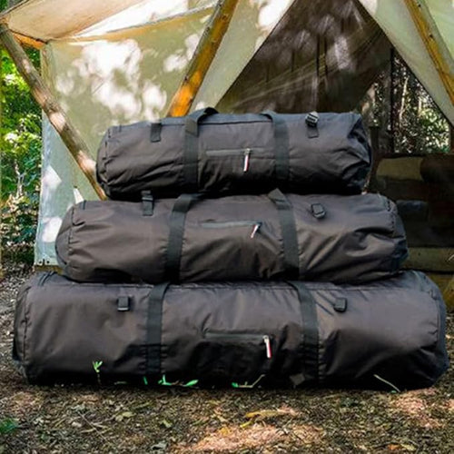1PC Tent Bag Waterproof Zipper Duffel Bag with Handles 35x12x12 Inch 20KG Heavy Loading Foldable Anti-Theft Camping Tent Storage Bag Carrying Case.