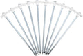 10pcs Lengthened Tent Stakes Ground Pegs White Heavy Duty Camping Tent Pegs for Outdoor Windproof Shelter Anchors