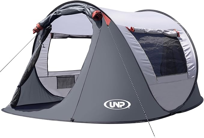 Pop-up Tent 3 Person Camping Tent Instant Portable Beach Tent Easy Pop Up Shade Tents 2 Doors for Camping Hiking &amp Traveling with Carrying Bag