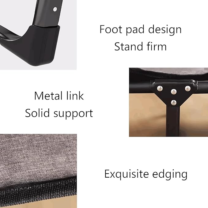 Waterproof Technology Fabric Camping Cot 4-Level Backrest Adjustment Folding Cot with Mattress Portable Folding Bed for Sleeping