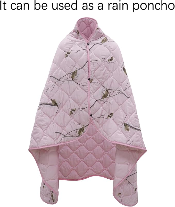 LOOGU Camo Blanket Waterproof Insulation Poncho Liner for Outdoor Camping Hiking Hunting Survival Backpacking Picnicking