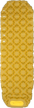 iClimb Ultralight Compact Sleeping Pad with Built-in Pump Inflatable Portable Air Mattress for Camping Backpacking Hiking (Yellow)