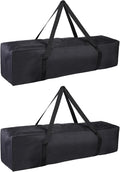 Camp Chair Replacement Bag Camping Folding Chair Storage Bag Large Zippered with Handle Strap 43 x 10 x 10 Inch Fit for Outdoor Travel Tent Storage (2 Pack Black)