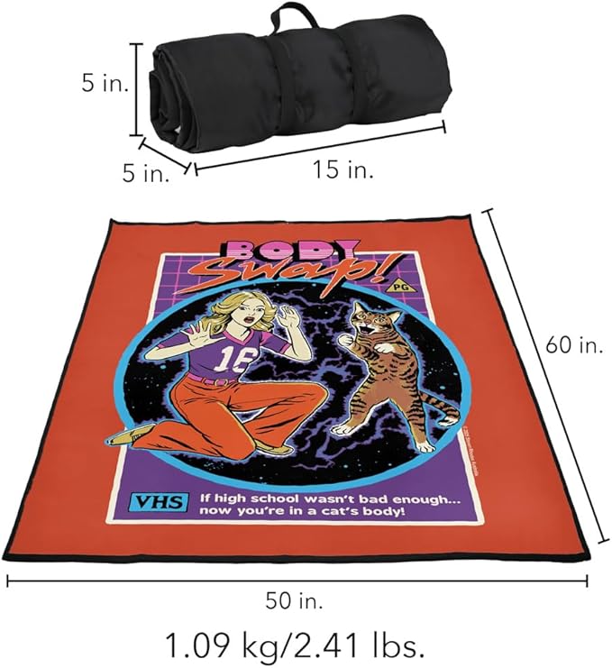 LOGOVISION Steven Rhodes Body Swap Outdoor Blanket for Picnic Beach Camping Park Tailgate 50x60