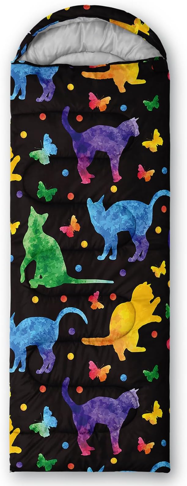 AILONEN Cartoon Car Sleeping BagsLightweight &amp Waterproof3 Season Warm &amp Cool WeatherCute Stars Printed Vehicles Transportation Sleeping Bags for BoysKidsAdults TravellingOutdoors