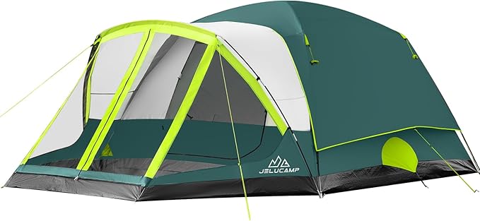 6/8 Person Large Waterproof Family Tents for Camping Screened Camping Tent with Screen Porch Bug-Free Relaxation &amp Easy Setup Includes Rainfly &amp Carry Bag