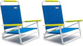 SunnyFeel Low Folding Beach Chair for Adults Lightweight Beach Chair Portable Camping Sand Chairs with Hard Armrest Supports 300lbs for Beach Lawn Concert