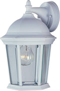 Maxim Cast-One Light Outdoor Wall Mount in Early American Style-8 Inches Wide by 12 inches high-White Finish