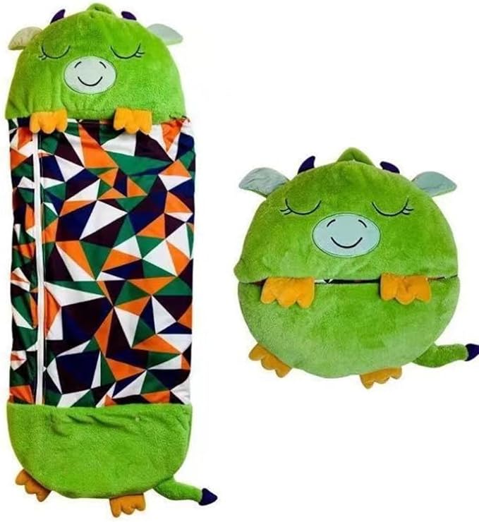 Cute Cartoon Sleeping Bag - Soft Flannel Warm Sleeping Bag for Boys Girls Portable Lightweight Camping Sleep Bag for Indoor Outdoor Travel Sleepovers Accessory Gift for Boys Girls