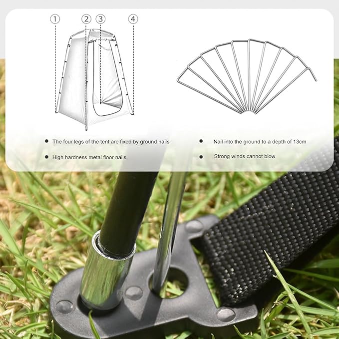 Sunshade Bathing Tents Folding Beach Privacy Shelter Tent Waterproof Protection Tear-Resistant for Camp Fishing (Yellow Gray)