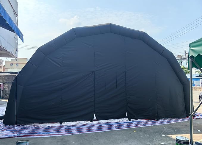 Portable Outdoor Inflatable Stage Tent Rooftop Booth Inflatable Stage Cover Marquee Concert Shelter Dome Marquee Cover 29.5x16.5x14.8ft