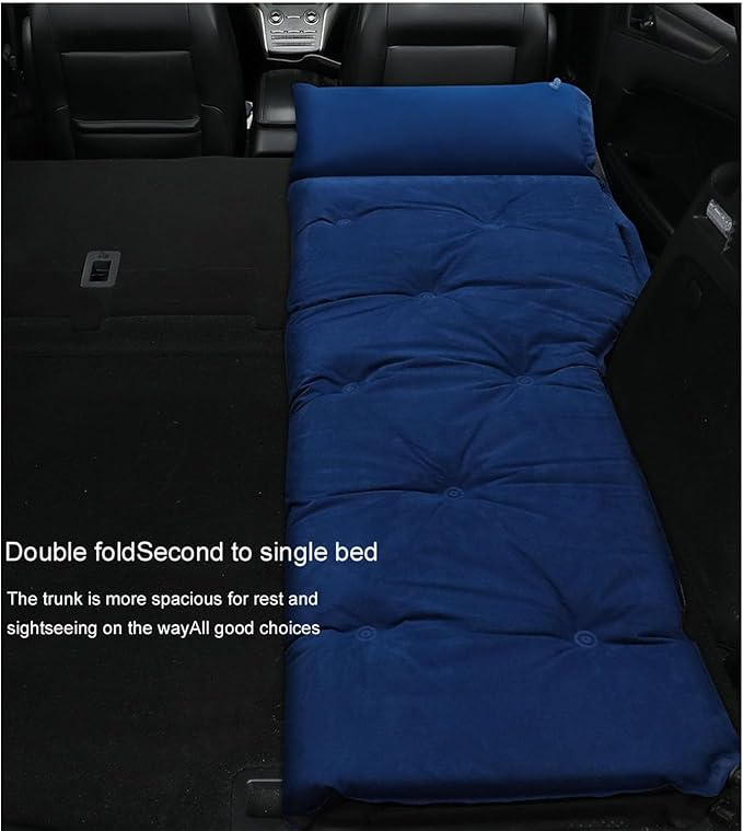 Car Air Mattresses with Pillow for Toyota FJ Cruiser 2007-2023 Folding Inflatable Trunk Rear Seat Pad SUV Travel Portable Outdoor Camping Sleeping Bed AccessoriesOrange