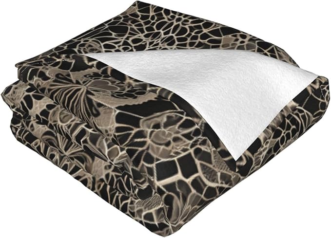 Lace 60x50 Printed Soft Fleece Blanket for Sofa Bed and Camping - Cozy Blanket for Travel Picnics Nighttime Use