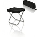 Foldable Backpack Stool for Adults - Portable Folding Stool with 350lb Capacity 900D Oxford Fabric &amp Durable Spring-Linked Frame Lightweight at 1.3lbs for Camping Fishing Travel (Black)