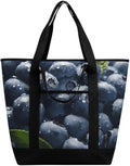 Insulated Shopping BagLarge Reusable Cooler Bags Delicious Blueberry Printed Foldable Shopping BagTravel Waterproof Shoulder Bag