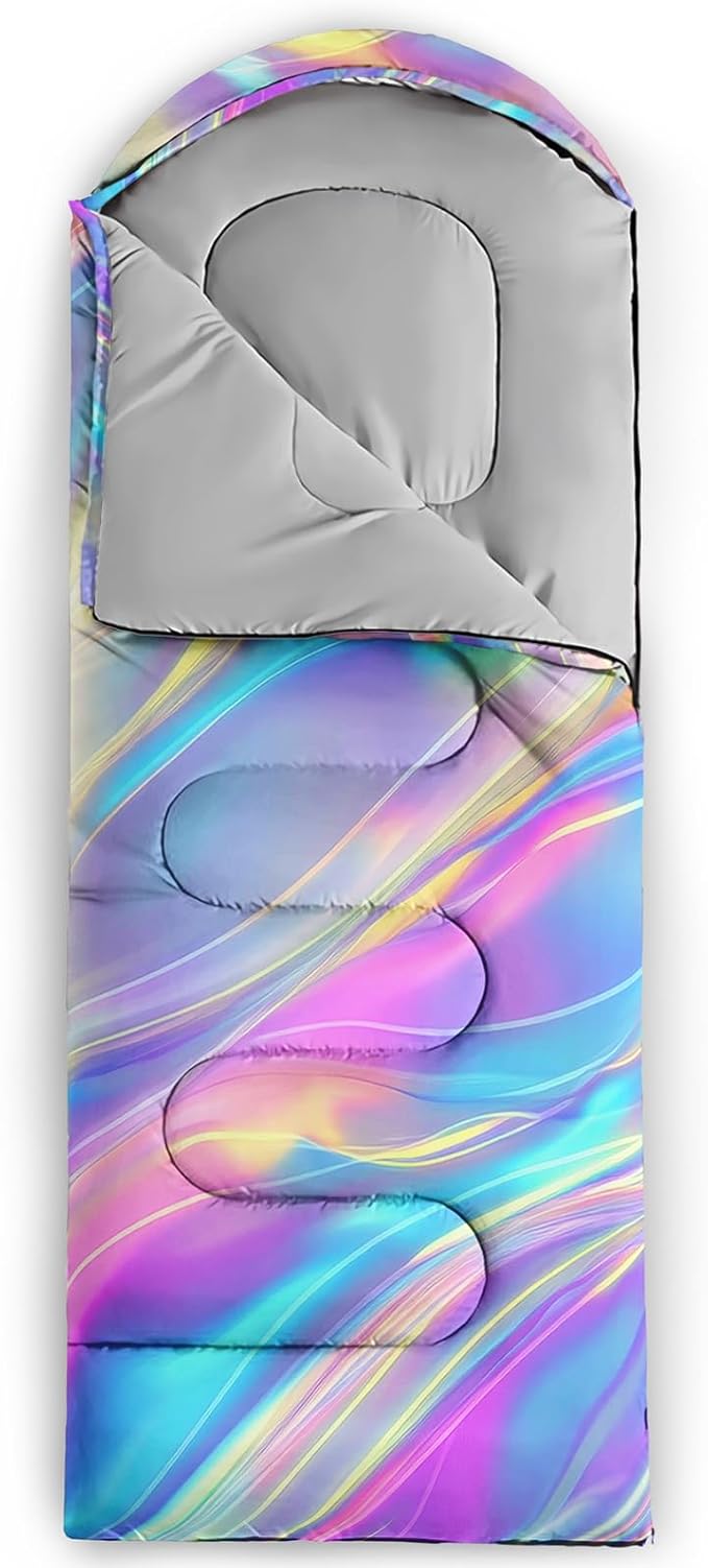 QOOMO Camping Sleeping Bags3 Season Warm &amp Cool WeatherLightweightWaterproof Sleeping Bags for Adults &amp KidsTravelingand OutdoorsCamping Gear Equipment