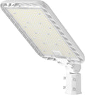 300W LED Parking Lot Light 45000LM Commercial Lighting with Slip Fitter Mount 150LM/W IP65 5000K Dusk to Dawn Sensor Pole Light Outdoor for Driveway Street(White)
