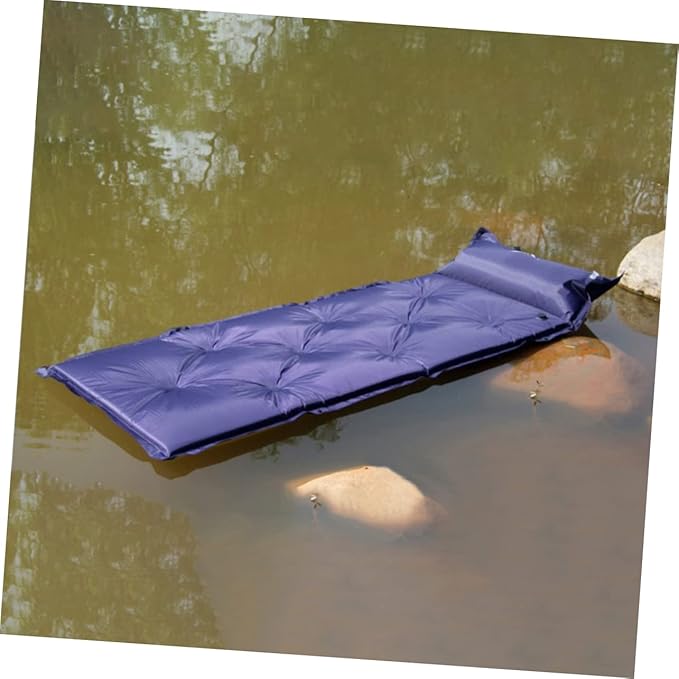 Inflatable Camping Mat with Integrated Pillow Portable and Convenient Sleeping Cushion for Hiking Backpacking and Outdoor Adventures Lightweight Design