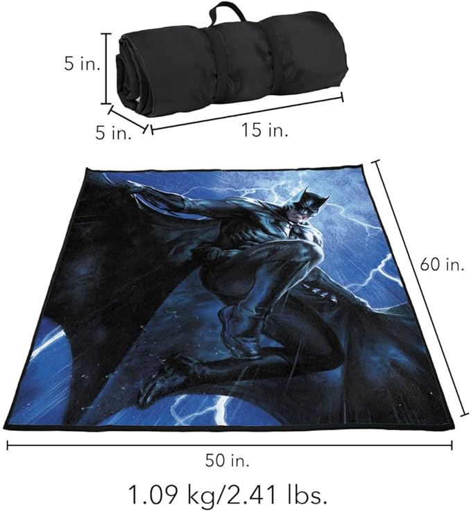 LOGOVISION Batman Leaping Down Outdoor Blanket for Picnic Beach Camping Park Tailgate 50x60