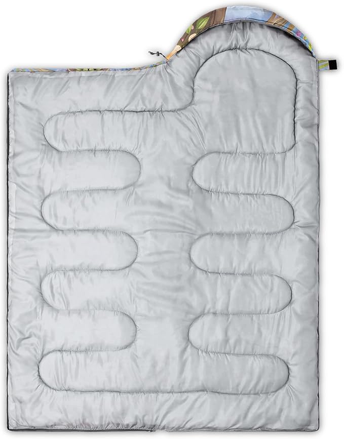 AILONEN Kawaii Panda Sleeping BagsLightweight &amp Waterproof3 Season Warm &amp Cool WeatherDreamy Purple Flower Animal Themed Sleeping Bags for BoysGirlsKidsAdults TravellingOutdoors