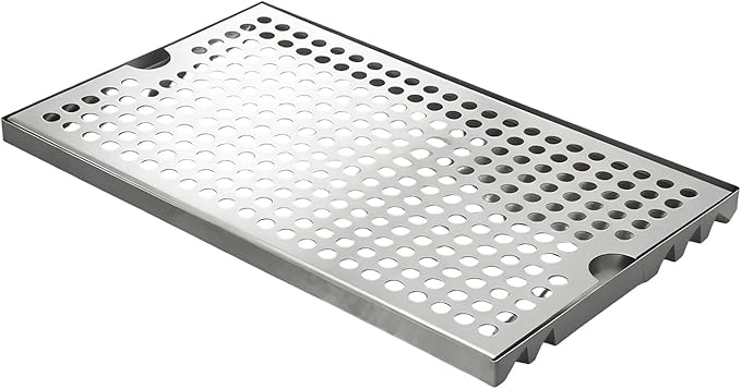 Teas Drainage Plate Metal Beer Towers Drip Pan Stainless Steels Tray Drainage Type Plate for Restaurant Kitchen Metal Tower Pan