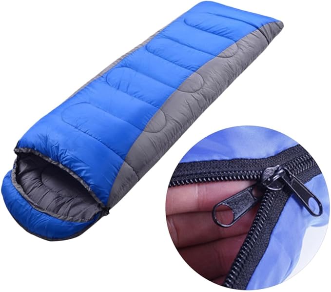 KESYOO Winter Thickened Camping for Adults Outdoor Hiking Sleep Sack with Drawstring Hood and Windproof Zipper Lightweight Durable Warmth for Backpacking and Survival Activities