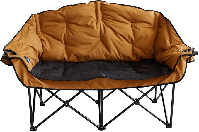 Kuma Outdoor Gear Bear Buddy/Double Chair with Carry Bag Ultimate Portable Luxury Outdoor Double Camping Chair for Glamping Sports &amp Outdoor Adventures (Sierra/Black)