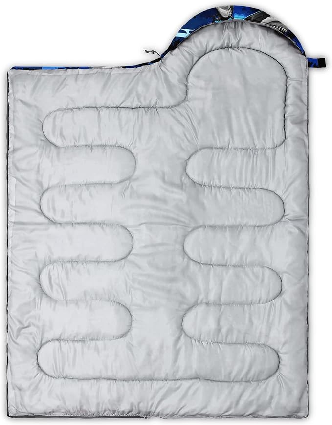 BailiPromise Shark Printed Camping Sleeping Bags3 Season Warm &amp Cool WeatherLightweightWaterproof Sleeping Bags for Adults &amp KidsTravelingand OutdoorsCamping Gear Equipment31x90inch St