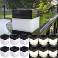 Fence Lights Solar Powered Solar LED Fence Post Cap 2In x 2In(5cm x 5cm) for Wrought Iron Aluminum Garden &amp Outdoor (Warm Light 12)
