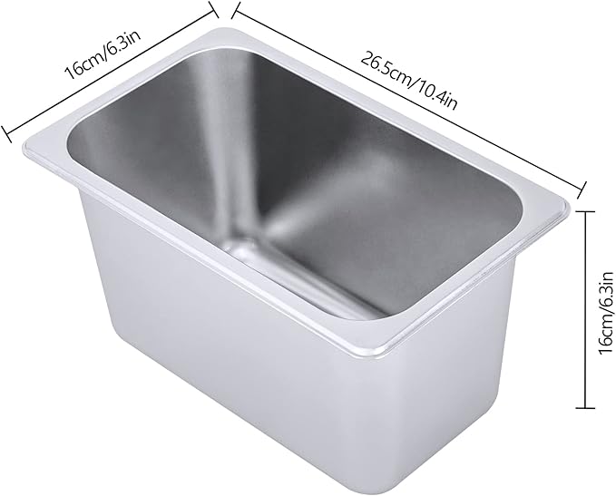 6 Pack 1/4 Size Stainless Steel Steam Hotel Pan 10.4x6.3x6in Steam Table Pan Food Service Pan for Party Kitchen Restaurant Hotel