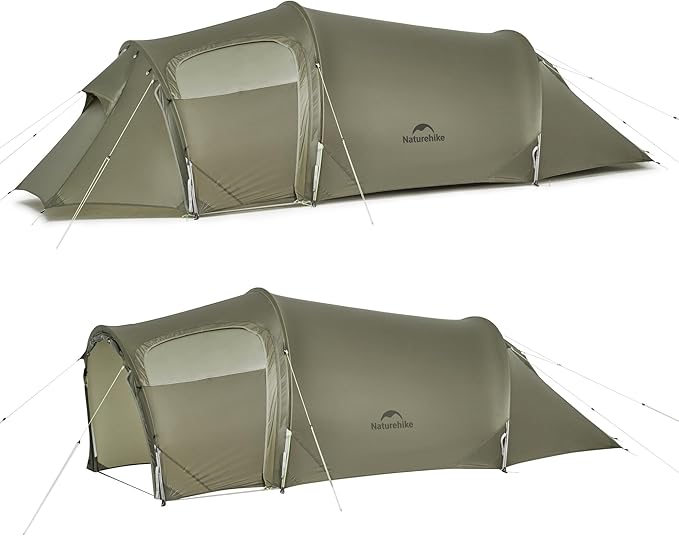 Naturehike Opalus 4 Season Camping Tent Waterproof 2-3 Person Backpacking Tent Double Layer Tunnel Winter Tents for Camping
