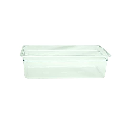 Thunder Group PLPA8006 Food Pan Full Size 6 deep Shatter and Scratch Resistant Dishwasher Safe Polycarbonate Clear NSF Pack of 6