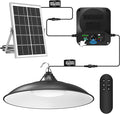 Solar Shed Lights Indoor Outdoor 3200LM Motion Sensor Pendant Light Daytime Available with Remote &amp Button Control IP65 Waterproof 4 Lighting Modes for Barn Garage Gazebo Chicken Coop Shop - 1 P