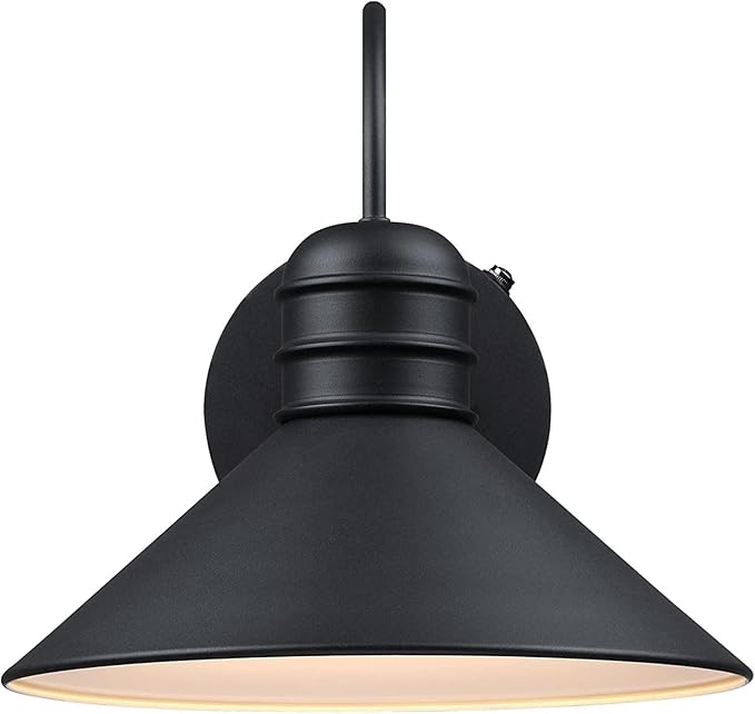 Westinghouse 6120500 Watts Creek Craftsman-Style One Light Outdoor Wall Fixture with Dusk to Dawn Sensor Textured Black Finish