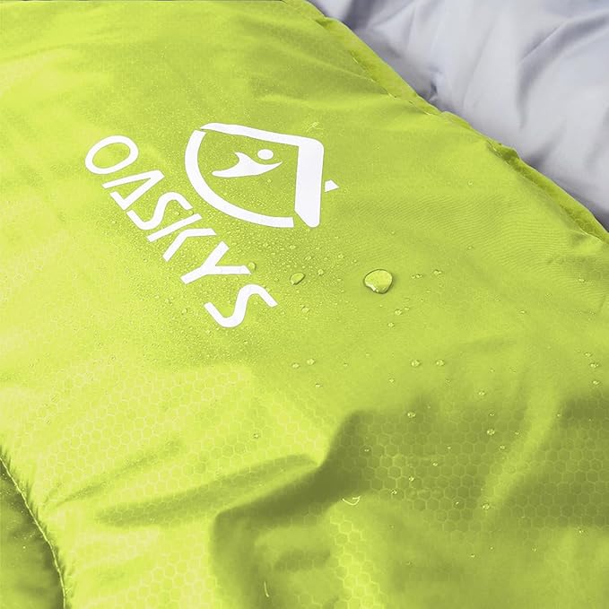 oaskys Camping Sleeping Bag - 3 Season Warm &amp Cool Weather - Summer Spring Fall Lightweight Waterproof for Adults Kids - Camping Gear Equipment Traveling and Outdoors