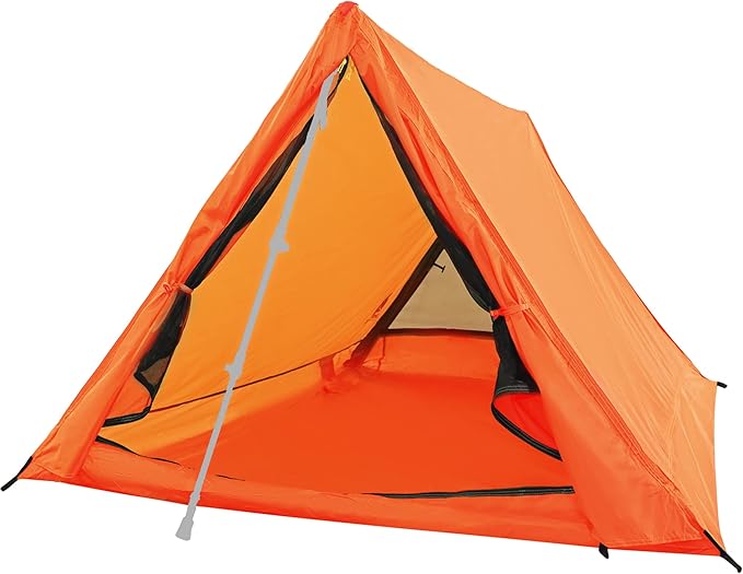 2-Person Trekking Pole Tent for Backpacking - Ultralight A-Frame Backpacking Tent Two Person Waterproof Hiking Tent for Camping Lightweight Camping Tent for Scouts Trekker (No Poles)