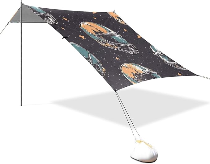Rugby Pattern (77) Camping Sun Shelter Beach Tent Portable Beach Sun Shade Outdoor Canopy for Camping Trips Fishing Picnic