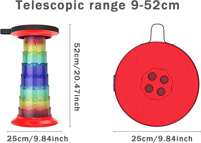 Foldable Collapsible Stool for Adults Portable Lightweight Telescopic Seat Upgraded Expandable Stool for Fishing Camping Outdoor Travel Garden BBQLoad 550lbs (Color : Purple)