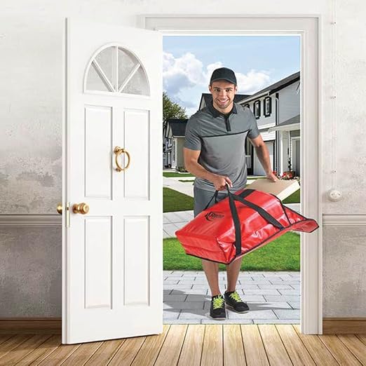 Sterno Delivery Insulated Vinyl Delivery Pizza Carrier Large 21 x 21 x 7 - Holds (3) 20 Pizzas