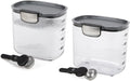 Progressive International ProKeeper+ Clear Plastic Airtight Food Baker's Kitchen Storage Organization Container Canister Set with Magnetic Accessories 2- Piece Set (Powdered Sugar 1.4-Quart)