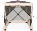 Upgraded Tecoom 7.2x7.2ft Pop Up Gazebo Tent with 5-Sided Screen House with Canopy Extendable Large Portable Sun Shelter with Removable Siedwalls for 8-10 Persons Camping Outdoor Garden Activitie