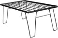 Outdoor Folding Table with Charcoal Grill Plate Portable Desk and Multifunctional Camping Grill Rack Ideal Furniture for BBQ Beach and Garden
